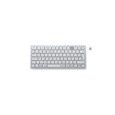 Kensington duální kompaktní klávesnice pro více zařízení/Bezdrátová USB + Bluetooth/UK layout/Stříbr