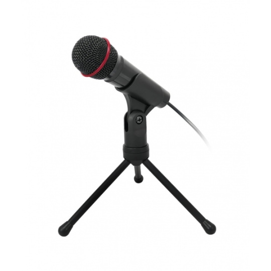 Stolní mikrofon C-TECH MIC-01, 3,5'' stereo jack, 2.5m