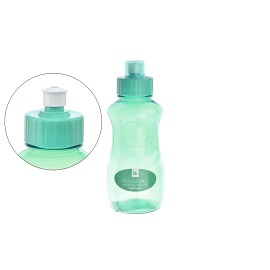 Sportovní PET lahev na nápoje 550 ml a tlačítkovým uzávěrem - Zelená