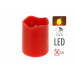 LED svíčka z vosku - Červená