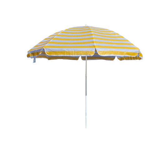 slunečník 230cm ŽL/BÍ PRUHY