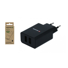 Síťový adaptér Smart IC 2x USB 2,1A power, černý (ECO BALENÍ)