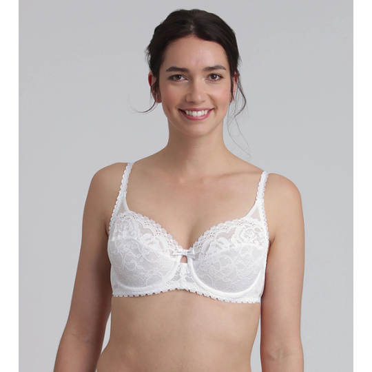 PLAYTEX UNDERWIRE BALCONETTE BRA - Dámská krajková podprsenka s kosticí - bílá