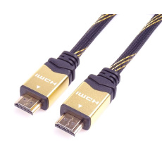 PremiumCord designový HDMI 2.0 kabel, zlacené konektory, 0,5m