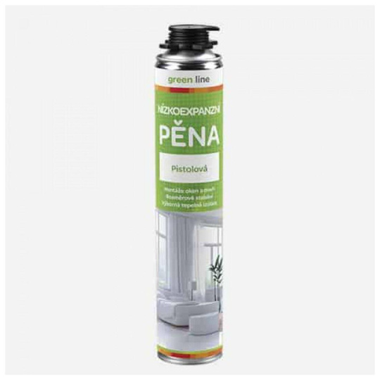 pěna montážní 750ml nízkoexpanzní pistolová GREEN LINE