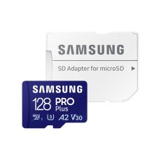 Samsung/micro SDXC/128GB/180MBps/Class 10/+ Adaptér/Modrá