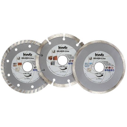 Kotouč diamantový řezný na úhlovou brusku 3 diamond cutt. discs 125 mm