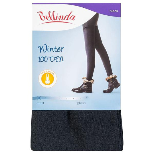 WINTER 100 DEN - Dámské zimní punčocháče, extra hřejivé - černá