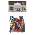 dekorace kolíček MINI 2,5cm dřev. (50ks) mix barev