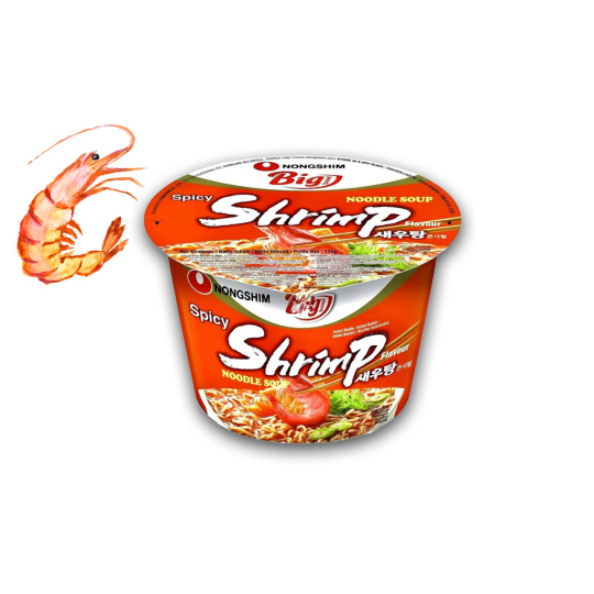 Krevetová Nudlová Polévka Big Bowl, 115g NONGSHIM