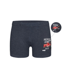 Dětské boxerky DET6 hasiči tm. modrá Dětské boxerky DET6 hasiči tm. modrá