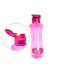 Sportovní lahev na vodu 0,9l s krytem a nápitkem - Růžová