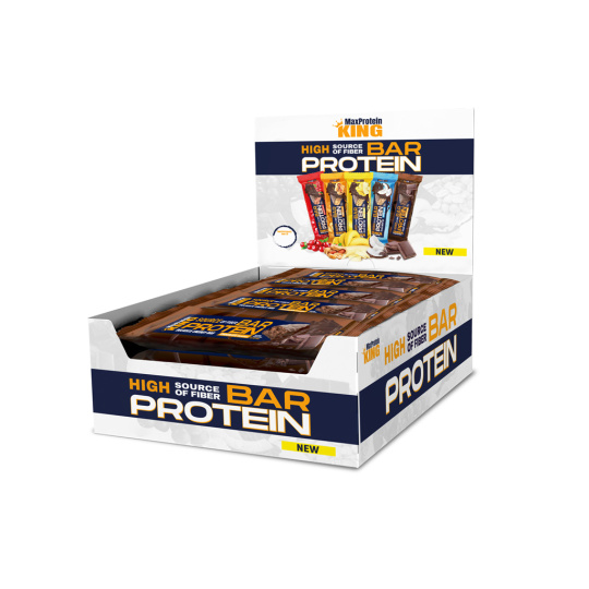 MaxProtein King Protein bar 60g - Hořká čokoláda a lískový ořech - 25ks karton