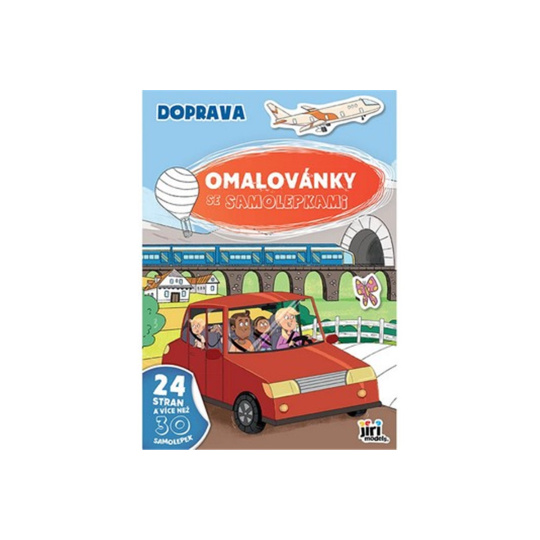 Doprava - Omalovánky A4 se samolepkami