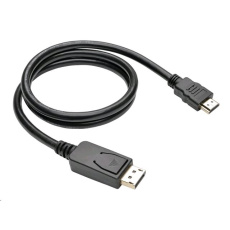 Kabel C-TECH DisplayPort/HDMI, 2m, černý