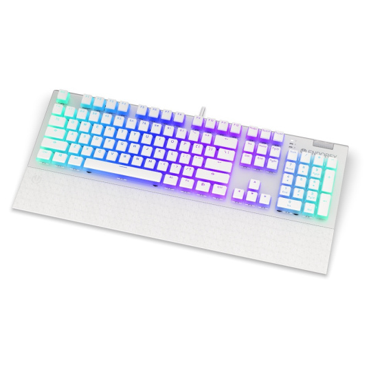 Endorfy Omnis Pudding Red/Drátové USB-A/US layout/Bílá