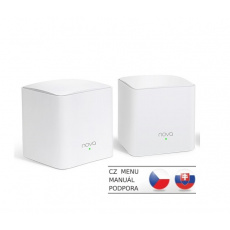Tenda Nova MW3 (2-pack) WiFi AC1200 Mesh system Dual Band, 2x LAN/WAN, MU-MIMO, SMART aplikace