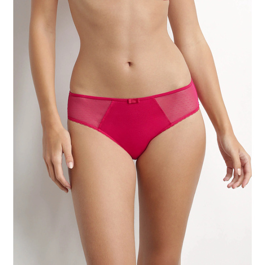 DIM GENEROUS COTTON BIO SLIP - Dámské kalhotky z bio bavlny - červená