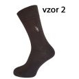 Pánské ponožky 5074 tmavě hnědé vzor 2