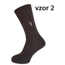 Pánské ponožky 5074 tmavě hnědé vzor 2 Pánské ponožky 5074 tmavě hnědé vzor 2
