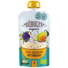 Rudolfs BIO kapsička Hruška, borůvka, celozrnná ovesná kaše 110 g Rudolfs BIO kapsička Hruška, borůvka, celozrnná ovesná kaše 110 g