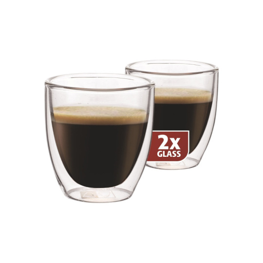 Maxxo DG808 espresso dvoustěnné termo sklenice 2ks