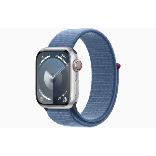 Apple Watch S9 Cell/41mm/Silver/Sport Band/Winter Blue