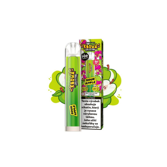 Kurwa Collection Sour Apple (kyselé jablko) 700 potahů, 20mg/ml, 10ks