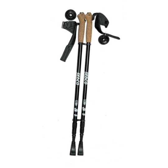 Trekové hole Sedco NORDIC WALKING ALU7075 černé vel. 65-140 cm