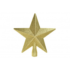 Špice na stromeček (19cm) - Hvězda, zlatá