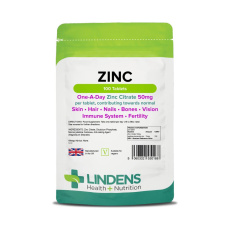 LINDENS Health + Nutrition Citrát zinečnatý 50 mg, 100 tablet> LINDENS Health + Nutrition Citrát zinečnatý 50 mg, 100 tablet>