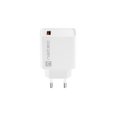 Universální nabíječka Natec RIBERA 18W 1X USB-A, bílá