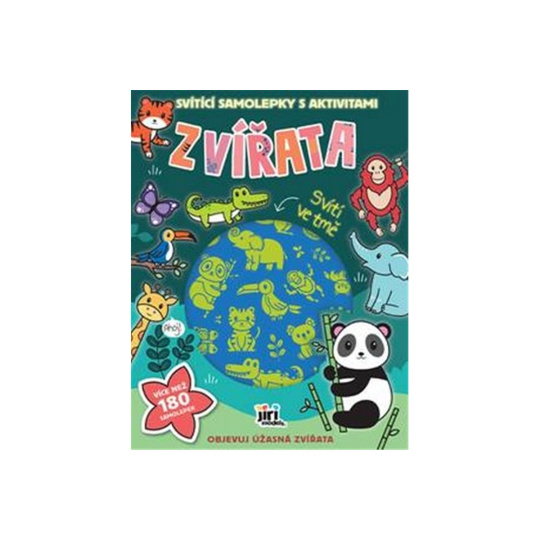 Zvířata - Svítící samolepky s aktivitami