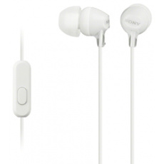 SONY sluchátka MDR-EX15AP, handsfree, bílé