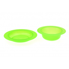 Dětské talíře TVAR set mělký+hluboký (20+17cm) - Zelený