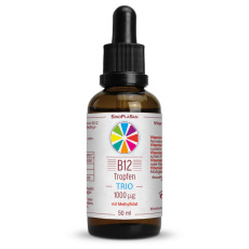 TRIO kapky – vitamín B12 1000 µg (metylkobalamin + adenosylkobalamin) + Quatrefolic®( bioaktivní alternativa kyseliny listové), 50 ml>