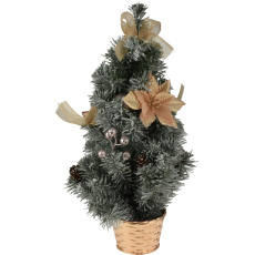 stromek vánoční v květníku 60cm ozdobený ZE/mix barev