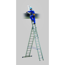 žebřík Al un. 3d. 12př. 3,27/7,43m VHR P 3x12 nosnost 150kg ELKOP žebřík Al un. 3d. 12př. 3,27/7,43m VHR P 3x12 nosnost 150kg ELKOP