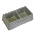 miska dvoumiska čtverce 245x135x75mm beton (86)