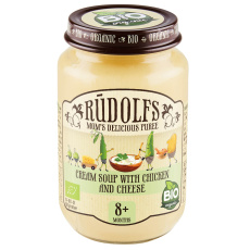 Rudolfs BIO Krémová polévka s kuřecím masem 190 g (od 8 měsíců) Rudolfs BIO Krémová polévka s kuřecím masem 190 g (od 8 měsíců)