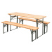 set zahradní pivní 200cm kov/dřevo
