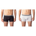 COTTON STRETCH BOXER 2x - Dvojbalení bavlněných boxerek - černá - šedá