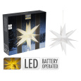 osvětlení HVĚZDA 46cm skládací, 1LED, s časovačem