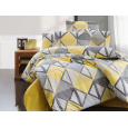 Povlečení francouzské bavlna 200x200,70x90 Mystery yellow