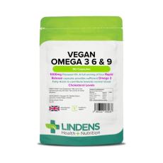 LINDENS Health + Nutrition Vegan Omega 3 6 & 9 1000 mg, 90 kapslí> LINDENS Health + Nutrition Vegan Omega 3 6 & 9 1000 mg, 90 kapslí>