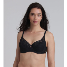 PLAYTEX UNDERWIRE BALCONETTE BRA - Dámská krajková podprsenka s kosticí - černá