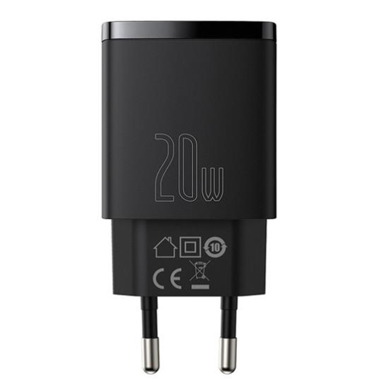 Baseus CCXJ-B01 Compact Quick Nabíječka USB/USB-C 20W Black