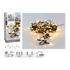 osvětlení vánoční 3m 40LED teplá BÍ, ZE IP44 osvětlení vánoční 3m 40LED teplá BÍ, ZE IP44