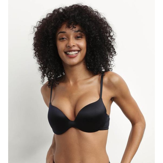 DIM COMFORT PUSH UP BRA - Dámská push up podprsenka - černá