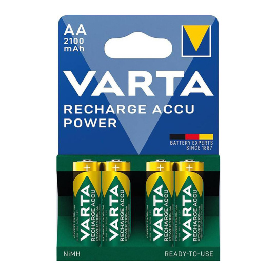baterie tužková AA LR6 dobíjecí 2100mAh/1000 cyklů (4ks) VARTA